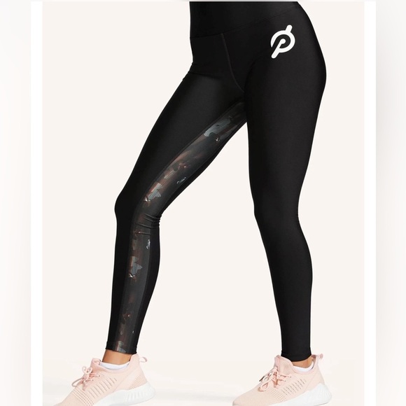 Peloton Show Up Floral Legging Black Size Large - Picture 2 of 8